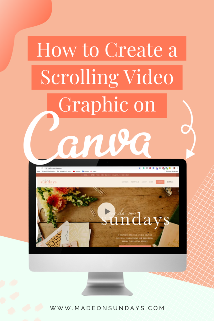 How To Create A Scrolling Video Graphic In Canva | Canva Tutorial   YouTube