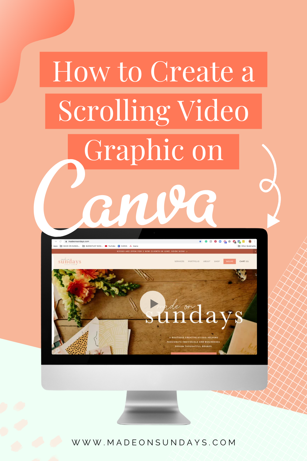 How To Create A Scrolling Video Graphic - Madeonsundays.com