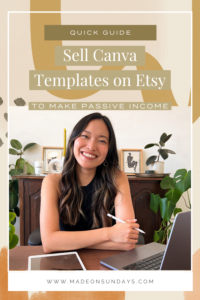 Sell Canva Templates on Etsy to Make Passive Income - madeonsundays.com