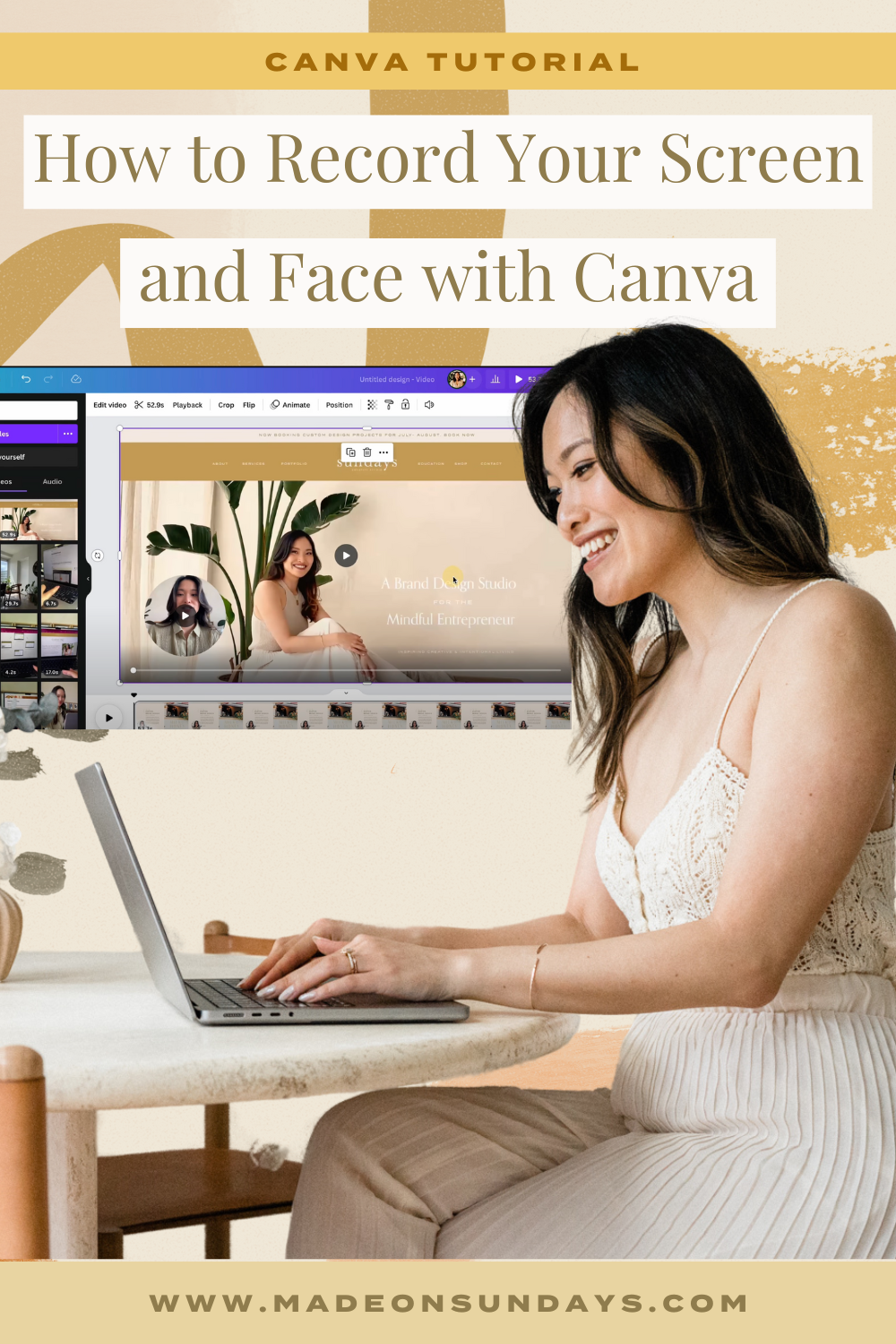 How to record your screen and face with canva